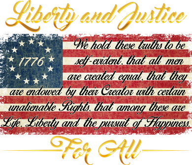Liberty And Justice For All The Declaration of Independence Women's T-Shirt